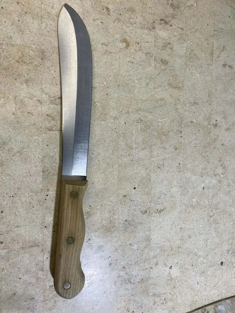 Vintage Ekco Forge G7597 8-inch Butcher Knife with Wood Handle